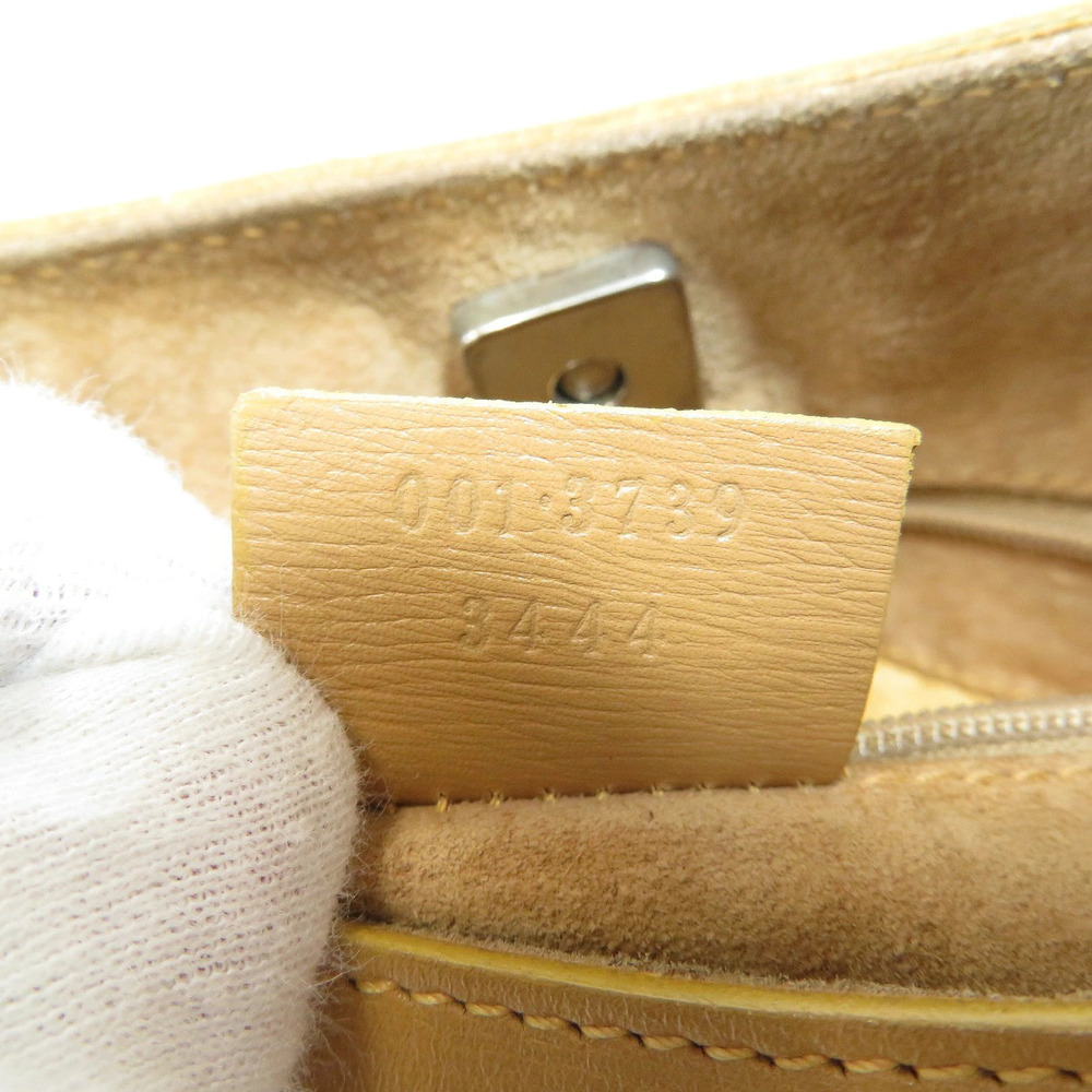 Gucci beige leather hobo bag signature bamboo handle - Picture 6 of 10